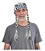 Costume Adventure Gray Braided Hippie Wig for Men Grey 60s Hippie Dude Wig With Hippy American Flag Headband - One Size