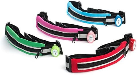Light-Up Running Belt With Reflective Strip Holds Keys, Phone and Valuables While Keeping You Visible &amp; Safe