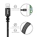 Durable Lightning Cable 3 PACK (6FT) Nylon Braided Fast Charging Cable for iPhone 7/ 7 Plus/6/6s/6 plus/6s plus/ 5s/5c iPad and More by FULITY(Black)