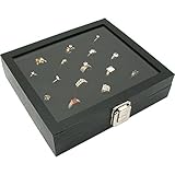 Glass Top Display Case 36 Slot Ring Insert Liner New (Jewelry)