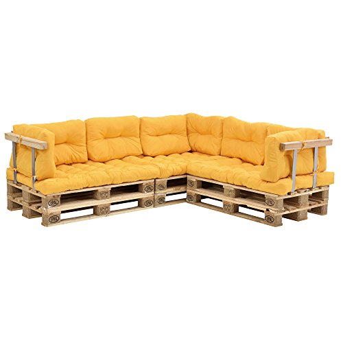 [en.casa] Euro pallet Furniture Sofa (with armrest), 6 pallets