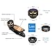 COOCHEER Magnetic Fisheye Camera Lens 3 in 1 Kit 198 Degree Clip On Fisheye Lens,15x Macro Lens 0.63x Wide Angle Lens for iPhone, Camera, Laptops, Ipads(Gold)