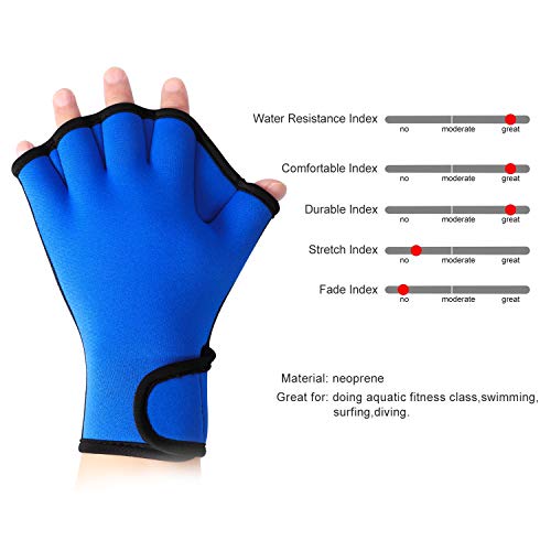 image for TAGVO Aquatic Gloves for Helping Upper Body Resistance, Webbed Swim Gl