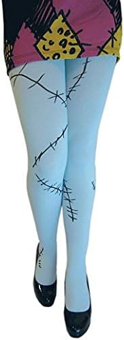Fancy Face Paint Color Halloween Printed Sally Tights Nightmare Before Christmas