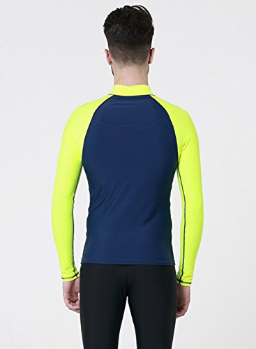 image for Sbart Men Long Sleeve Swimsuit Diving Rash Guard Sun Protection Swimwe