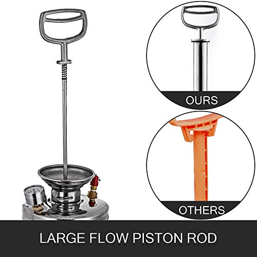 image for Happybuy Stainless Steel Sprayer 1 Gallon Steel Hand-Pump Sprayer with