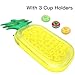 ThinkMax Adult Pool Float 72'' Giant Pineapple Inflatable Pool Floaties with 3 Cup Holders, Summer Beach Swimming Pool Party Raft Lounge for Kids Dogs