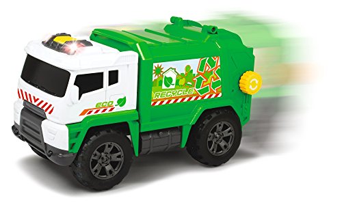 Dickie Toys 203304013 - Action Series Garbage Truck, Müllwagen, Müllauto mit Motor, mit Licht- und Soundfunktion, 20cm – Bild 5
