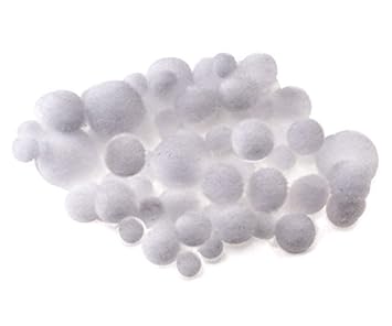 Pompons/Deko - Puschel'WEISS' (8-20 mm / 100 Stück)