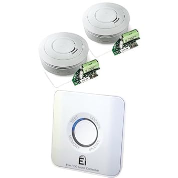 Ei Electronics Ei650RF 10-Jahres-Funkrauchwarnmelder, weiß, 2 Stück + Einknopf-Fernbedienung für Rauchwarnmelder, Ei450