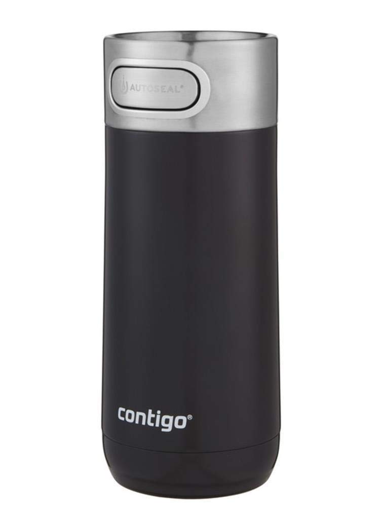 Contigo Luxe Autoseal Travel Mug, Stainless Steel Thermal Mug, Vacuum Flask, Leakproof Tumbler, dishwasher safe, Coffee Mug with BPA Free Easy-Clean Lid, Licorice 360 ml