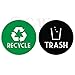 Recycle and Trash Vinyl Lettering Decal Sticker (4