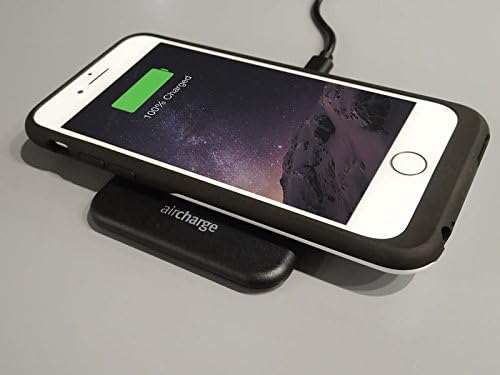 Aircharge Soft Bundle for Apple iPhone 7 Plus - Wireless Charging Case (Black) and Slimline Qi Wireless Charging Pad (Black)
