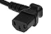 SF Cable 6ft Left Angle NEMA 5-15P to C13 Power Cord, 10Amp, 18/3 AWG, Compatible with HDTV, LCD Plasma, DLP TV, PC, Monitor, Printer, hubs, switches,