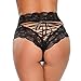 Women Sexy See Through Lace Panty Open Crotch Floral Lace Hollow G-String Briefs Panties Thongs Lingerie Underwear Knickers