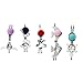 12Pcs Pearl Bead Cage Pendants - Rhodium Plated Hollow Aromatherapy Essential Oil Diffuser Locket Pendant for Jewelry Making with Multi-color Lava Beads
