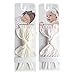 Baby Bling Bows Newborn to Little Girls Hair Bow - Trimmed and Classic Knot Headbands Toddlers Hair Accessories, One Size (2 Pack - Ivory and Ballet Pink)