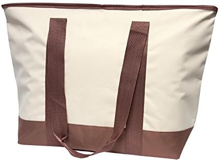 Green Earth Bags Reusable Thermal Grocery Bag and Cooler, 22"x14", Beige