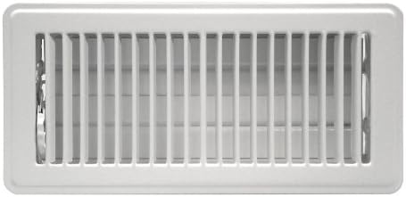 Registers, Grilles & Vents - Rocky Mountain Goods Floor Register 4X12(Duct Opening Measurements) - Heavy Duty Walkable Register - Premium Finish - Easy Adjust air Supply Lever - 4 inch by 12 Inch Floor Vent (White)