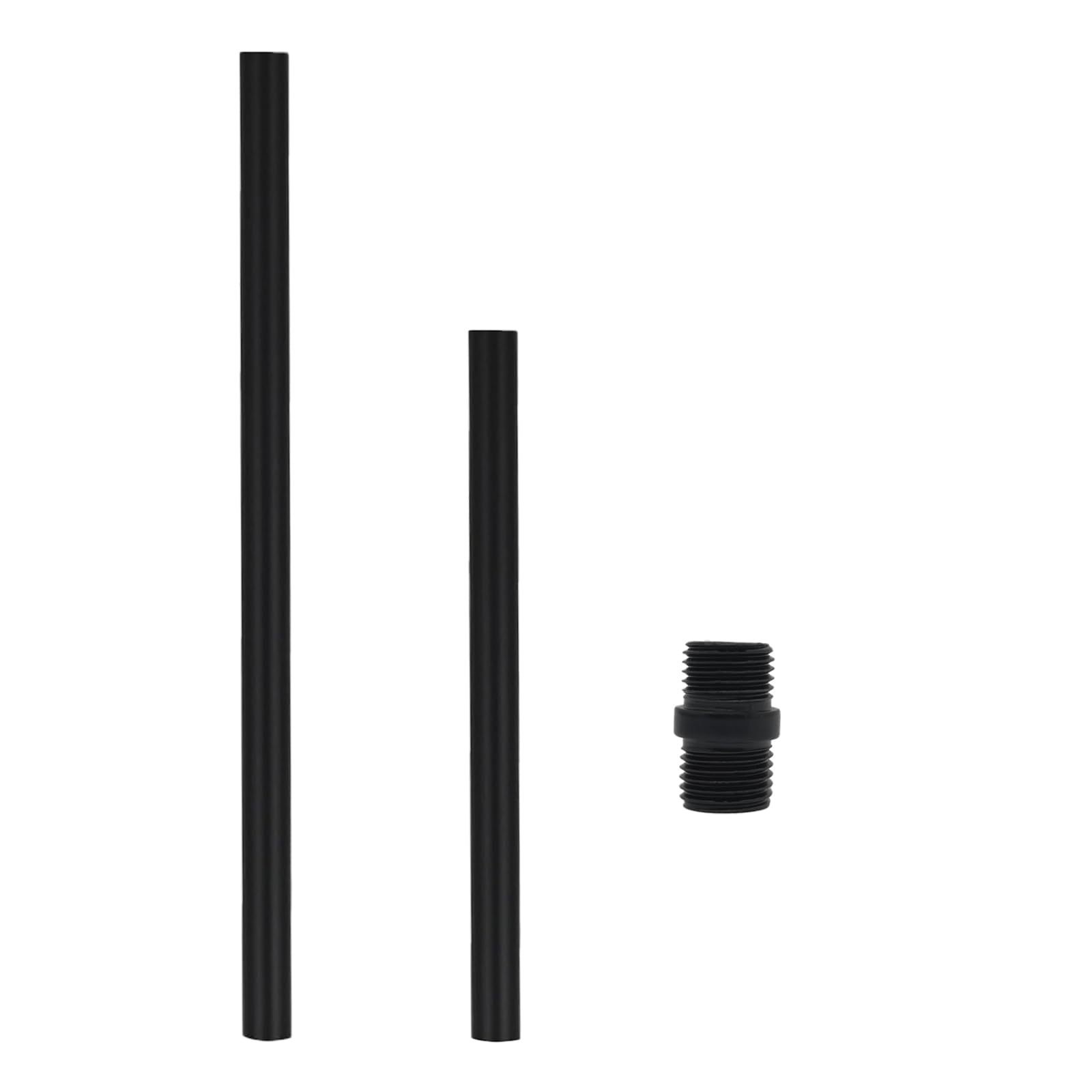 Photo 1 of 2 Sets Of M16x200mm+M16x300mm Black Chandelier Connecting Rod Island Lighting Fixtures,With M16 Double Threaded Fittings For Ceiling,Floor And Chandelie