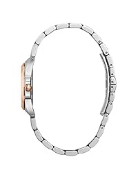 Bulova - Reloj de pulsera de acero inoxidable de dos tonos con esfera clásica de 27 mm para mujer