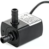 Mavel Star 12 volt Small Mini Submersible Water Pump for Camping DIY Swamp Cooler PC Cpu Water Cooling Fountain Water Fall 63 GPH [Upgraded Version]