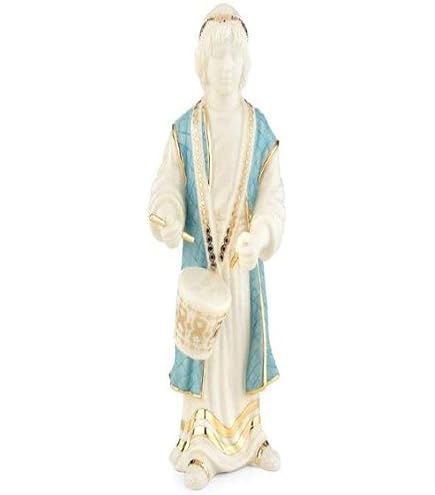 Lenox First Blessing Nativity - Coppia Di Pecore In Porcellana, Dipinte A Mano, Con Campane Dorate, Altezza 7,6 Cm