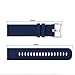 BIGTANG Vivoactive 3 Watch Band, 20mm Quick Release Soft Silicone Replacement Fitness Bands for Garmin Vivoactive 3/ Garmin Forerunner 645 Music/Samsung Galaxy 42mm Smart Watch - Midnight Blue