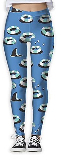 Woman Shark and Swim Ring Sports Yoga Pants Printed Fitness Leggings