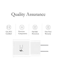 Kit de cargador de pared de carga rápida adaptable con cable USB-C, compatible con Samsung Galaxy S8 S9 + Note8 Note9