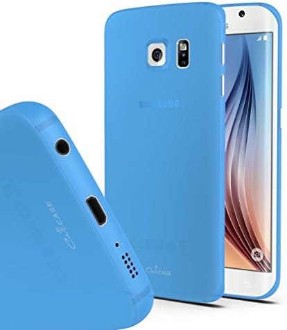 Galaxy S6 Edge case, CaliCase [Clear Blue] Perfect cutouts [0.35mm Thin] Samsung Galaxy S6 Edge case