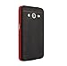 Galaxy Core 2 II Case, Aomax Armor [Dual Bumper] Slim Fit Skin Silicone Case + PC Bumper Frame+ Metallized Buttons+ HD Screen Protector for Samsung Galaxy Core II G355M G355h (DHF Red)
