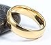 Mens Classical Tungsten Ring for Promise Engagement Plain Wedding Band Ring,Gold,8mm Width,Size 11