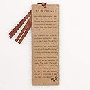 Footprints Poem In Tan LuxLeather Leather Pagemarker / Bookmark ...