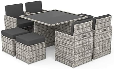 BillyOh Modica Rattan Cube Dining Set | 8 Seater Rattan Garden