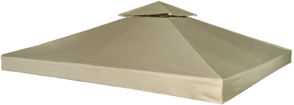Unfade Memory Replacement Oversized Gazebo Cover Canopy (3 x 3 m, Beige)