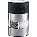 Bodum Twin Dual Salt and Pepper Grinder, Stainless Steel w/Silicone Sleeve, Black
