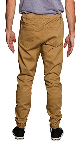 Victorious Men's Jogger Twill Pants JG804 - Wheat - Large