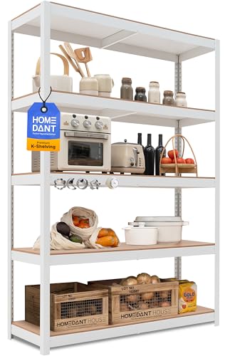 HOMEDANT House Premium-Lift-Beam Schwerlastregal Kellerregal Lagerregal Haushaltsregal Küchenregal Garagenregal 40 x 120 x 180cm Regal mit Laminat-MDF