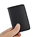 MaxGear Leather Business Card Holder Pocket Business Card Case Slim Business Card Wallet Business Card Carrier for Men & Women, Genuine Leather & Stainless Steel, Black
