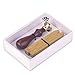 Outus 2 Piece Gold Antique Manuscript Sealing Wax Sticks with Wick and 1 Piece Seal Stamp