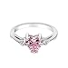 CloseoutWarehouse Cubic Zirconia Heart Promise Ring Sterling Silver (Color Options, Size 3-15)