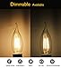 10 Pack 4W Dimmable C35 E12 LED Bulbs, 40W Incandescent Bulbs Equivalent, Candelabra Bulbs, 360lm, 360° Beam Angle, Warm White 2700K, LED Candle Bulbs, LED Filament Bulbs