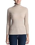 Roco Roca Women's Solid Color Turtleneck Long Sleeve Sweater