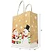 Christmas Kraft Gift Bags (24 Piece) Set – Variety Bulk Novelty Assortment Pack – Decoration, Toys Wrap, Xmas Party Favors, Holiday Treats Box, Goody Gift Bags