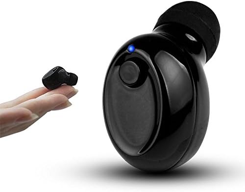 Ustars V4.1 Smallest Bluetooth Wireless Earbud Headset Single In-ear Earphone with HD Mic, Mini Pro A Invisible Car Headset, Magnetic Charging, Long Battery, Black