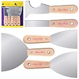 Bates- Paint Scraper, 5 Pc Scraper Tool, Putty Knife Set, Putty Knife, Painting Tools, 5 in 1 Tool, Spackle Knife, Wallpaper Scraper, Painters Tool, Crown Molding Tool, Paint Remover for Wood, Scraper