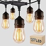 2 Pack LED Outdoor String Lights, Minetom Patio