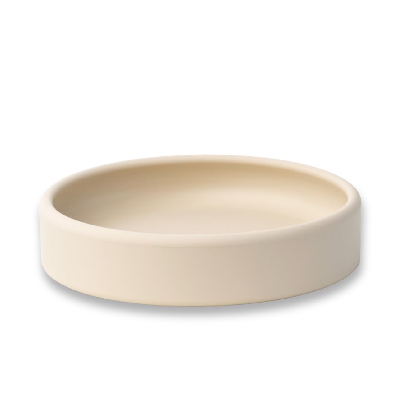 Photo 1 of APLAINR Solid Plate, Weighted Baby Toddler Plate, Silicone Plates for Baby, No-Division Kid Plates, Microwave & Dishwasher Safe Silicone Plate for Toddlers, No BPA, Oat Cream