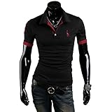 Fashion Men's Stylish Slim Fit Short Sleeve Casual Polo Shirts T-shirt